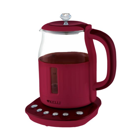 Чайник электрический Kelli KL-1373 1.7л 2200Вт бордо