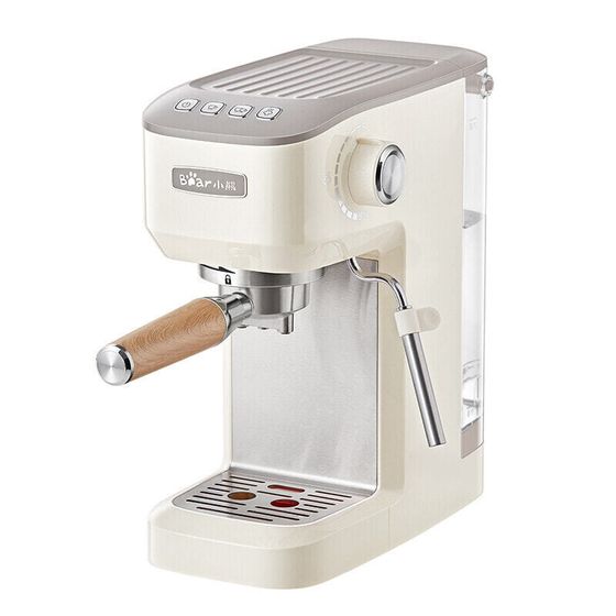 Bear Coffee Machines Italian High-Pressure Extraction 1.2L Beige Yellow Milk Frothing Capability KFJ-N12V1