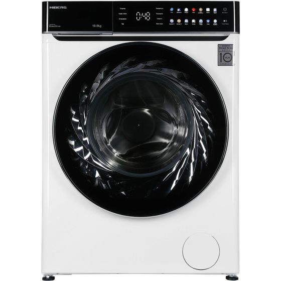 Стиральная машина Hiberg i-DDQ11-1014 W белый, 10.5кг, 1400об/мин