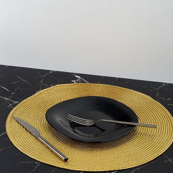 Столовый набор 18 предметов КАРИН черно-белый