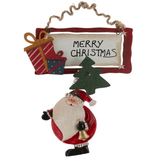 Изделие декоративное подвесное &quot;Дед Мороз&quot;, L14 W0,5 H19 см, 4в.
