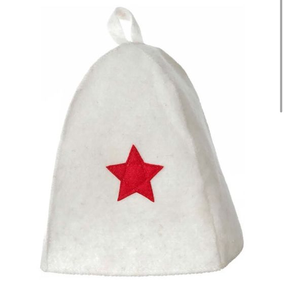 !09 Шапка для бани и сауны The Body Time "Звезда", 70108, белый