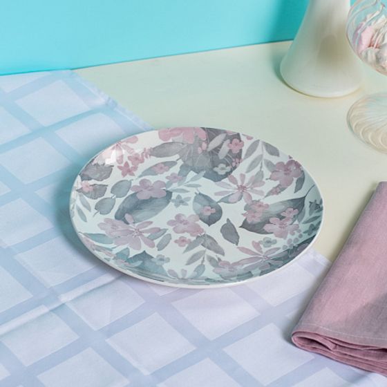 Тарелка обеденная BLOOMING розовая 24см