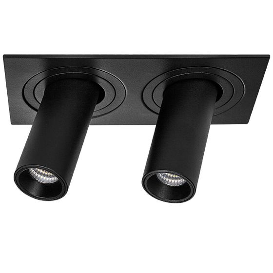 i527272 Светильник INTERO TUBO LED 10W*2 500LM*2 60G ЧЕРНЫЙ 3000K (217527+217272+217272)