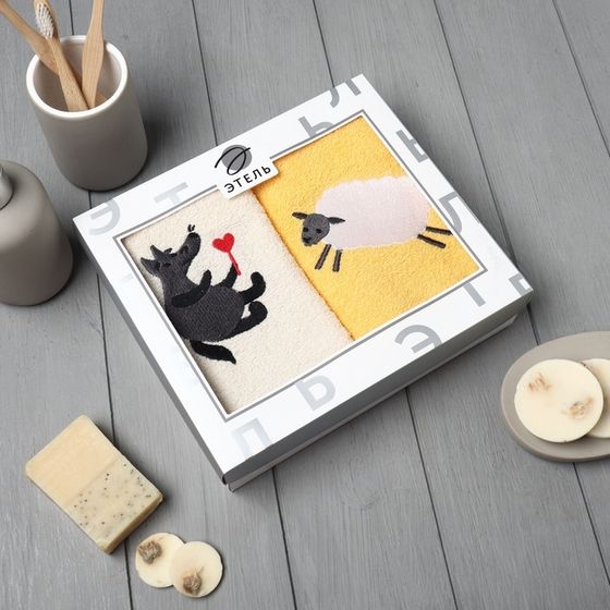 Набор полотенец Lovely animals, 35×60 см - 2 шт, 100% хлопок, 350 г/м²