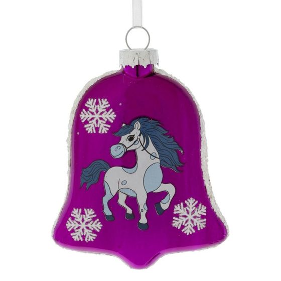 Украшение новогоднее &quot;Колокольчик с лошадкой&quot;, L8 W2,5 H11 см