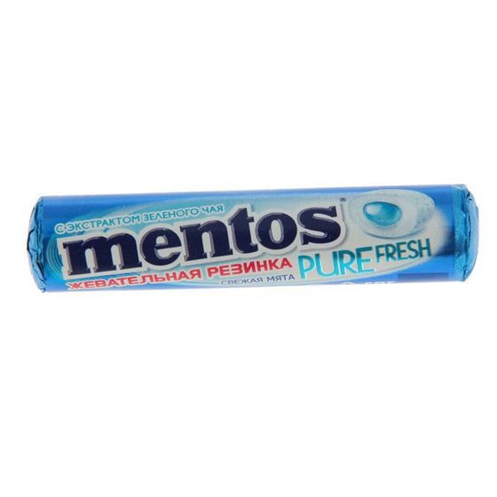 Жевательная резинка Mentos жидкий центр Мята ролл, 15,5 г.