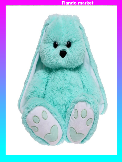 !09 Мягкая игрушка «Заяц Малыш», цвет ментоловый, 35 см