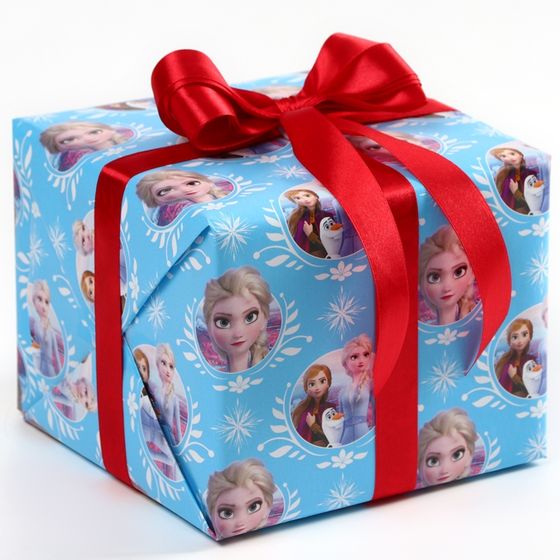 !09 Бумага упаковочная 3 листа глянцевая, Холодное сердце, 70х100 см