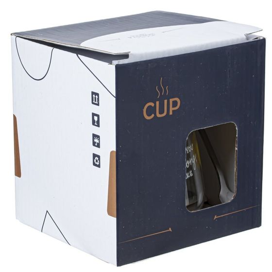 Кружка с крышкой и ложкой, 450 мл, L12 W9 H10 см