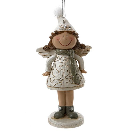 Фигурка декоративная подвесная &quot;Девочка-ангел&quot;, L5 W3,5 H11 см, 3в.