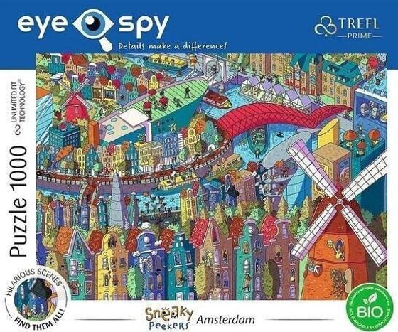 Trefl Puzzle 1000 Eye-Spy Sneaky Peekers Amsterdam TREFL