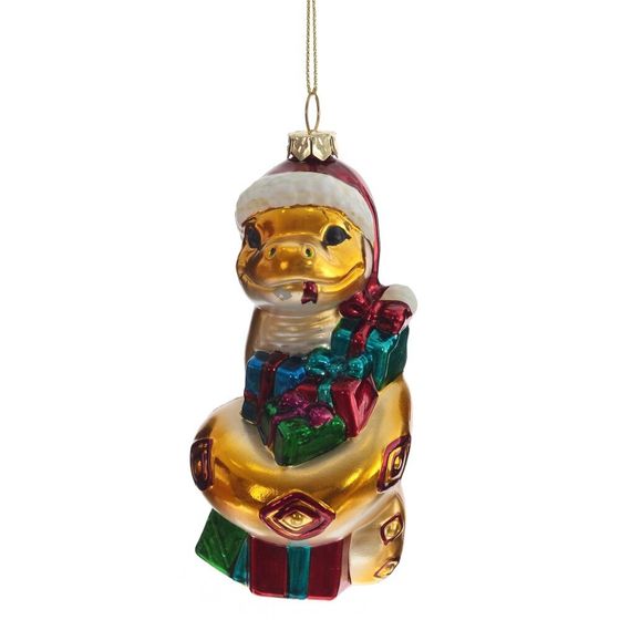 Украшение новогоднее &quot;Змея&quot;(цена  за один вид), L6 W6 H13,5 см, 4в.