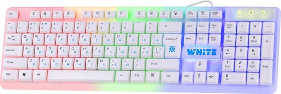 Клавиатура Defender GK-172 LED игровая проводная белый (45172)