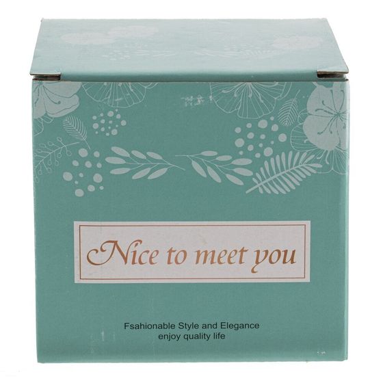 Кружка с крышкой и ложкой  440 мл, L8,4 W8,4 H8,3 см