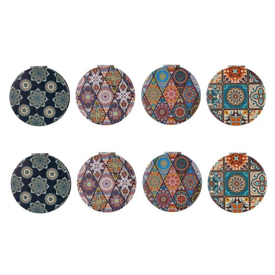 Зеркало карманное, Д7 Ш7 В1 см, 4в.