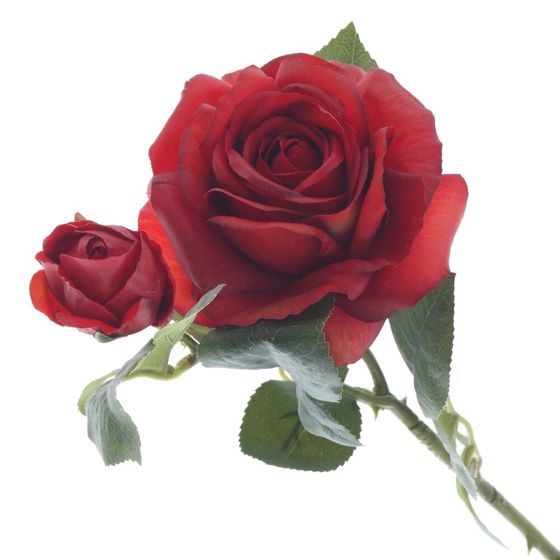 Цветок искусственный "Роза"  (Real Touch), L16 W12 H64 см