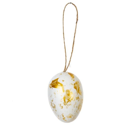 Набор из 6-ти изделий декоративных подвесных &quot;Яйцо&quot; (4*6,5), L14 W12,5 H4,5 см