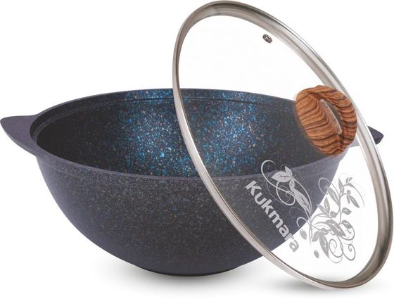 Казан Kukmara кгг37а а/пр литой 3,5л д/плова стекл/кр Granit ultra blue