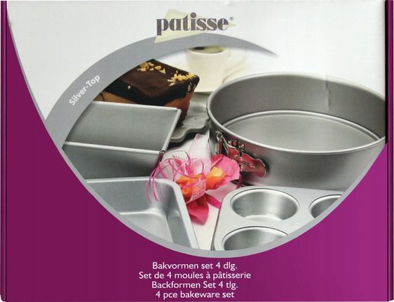 Patisse Patisse - Zestaw 4 form do pieczenia SILVER-TOP