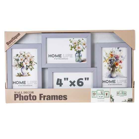 Фоторамка-панно для 4-х фото, L43 W2 H23,5 см