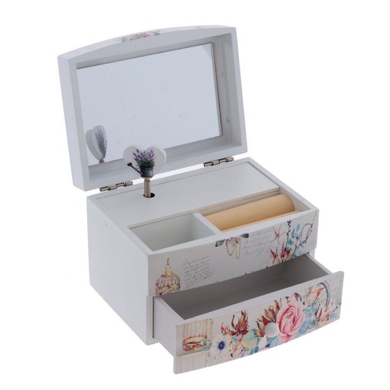 Шкатулка для украшений музыкальная, Д13 Ш10 В9 см