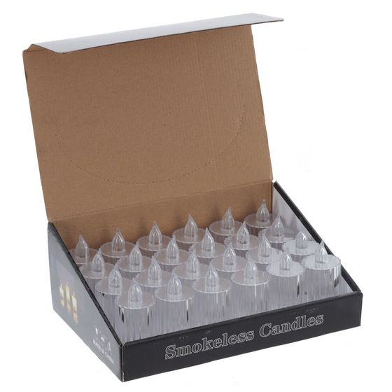 Изделие декоративное &quot;Свеча&quot; (подсветка, 3xLR54) (блок 24шт), D 3.5 см, L3,5 W3,5 H8 см