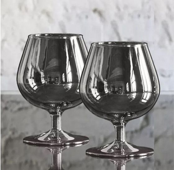 Бокал для коньяка 410мл СИЯЮЩИЙ ГРАФИТ 2шт