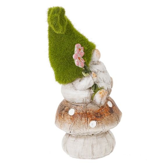 Фигурка декоративная &quot;Гном на грибе&quot;, L8,5 W8,5 H20 см