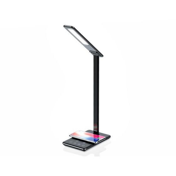 Светодиодная настольная лампа с беспроводной зарядкой и USB портом Ambrella light, Desk, DE582, LED, 6 Вт, 180Lum, цвет чёрный