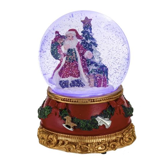 Фигурка декор в стекл шаре &quot;Дед Мороз&quot;, D 9.5 см, L9,5 W9,5 H14 см