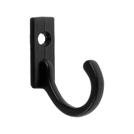 !09 Крючок мебельный TKO015 (набор 100 штук), однорожковый, цвет черный