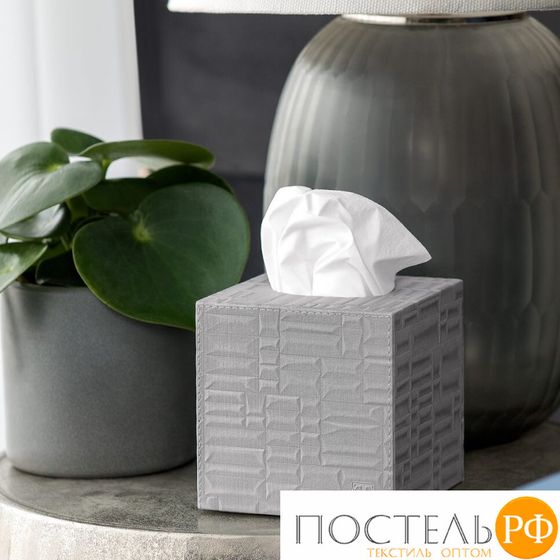 Togas ГЕОРГ сер. Коробка для салфеток квадратная 14x14x14,5, 1 пр.