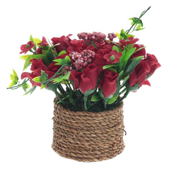 Цветочная композиция, L15 W15 H12 см, 3в.