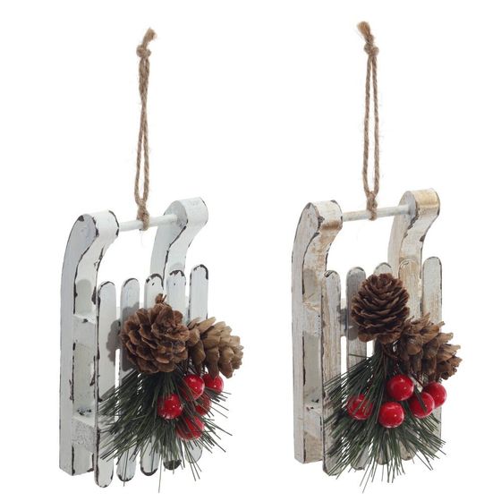 Изделие декоративное подвесное &quot;Сани&quot;, L7 W6 H13 см, 2в.