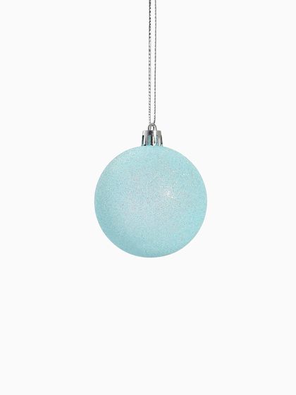 !09 Набор елочных игрушек 6 штук «Блеск», шары новогодние, d=6 см, цвет голубой