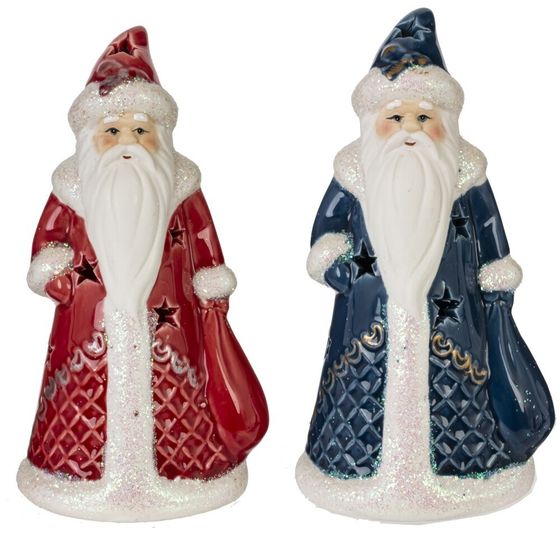 Подсвечник &quot;Дед Мороз&quot;, L9 W7,5 H16 см, 2в.