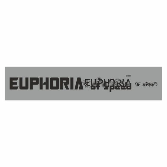 Полоса на лобовое стекло &quot;EUPHORIA&quot;, серебро, 1220 х 270 мм