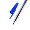 !Ручка шариковая 25 штук 0,7 мм, стержень синий, корпус прозрачный с синим колпачком
