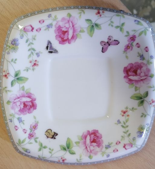 !09 Блюдце (набор 3 штуки) "Цветение" 11 см. фарфор без подарочной упаковки