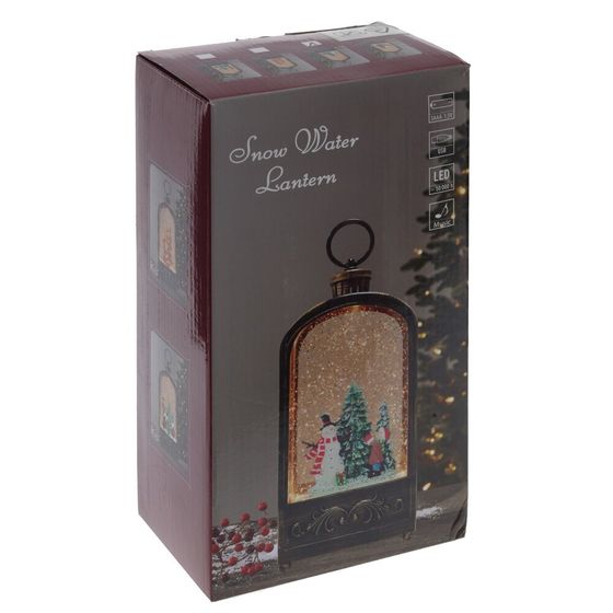 Изделие декоративное &quot;Фонарь&quot; (подсвет, муз, вьюга, 3хААА н/п +USB), L10 W6 H27 см