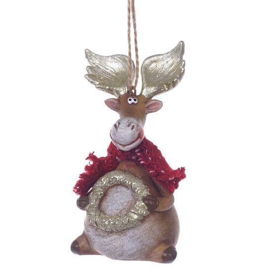 Фигурка декоративная подвесная &quot;Олень&quot;,  L5,5 W4,5 H10,5 см, 2в.