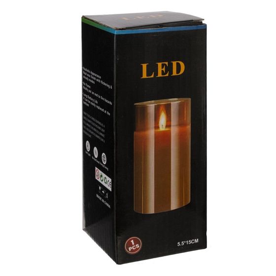 Изделие декоративное &quot;Свеча&quot; (подсветка, 1xCR2032 н/п), L5 W5 H10 см