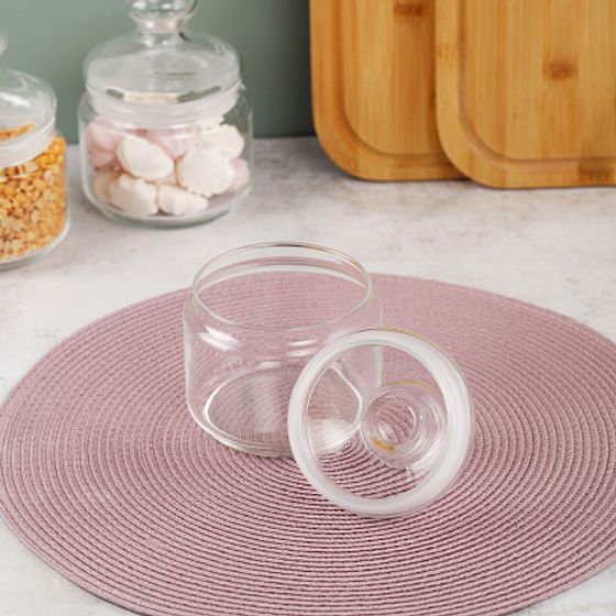 Банка для продуктов КЛУБ 0.5л с крышкой