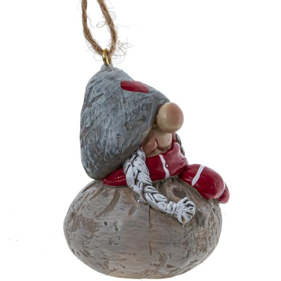 Фигурка декоративная подвесная &quot;Гном&quot;, L5 W5 H6 см, 2в.