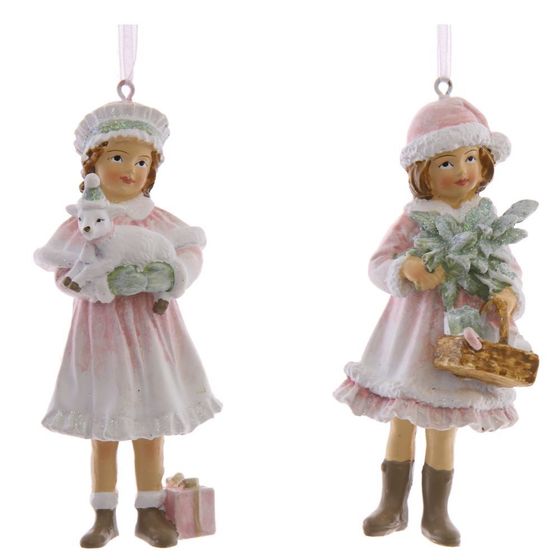 Украшение новогоднее "Девочка", L5 W4 H11 см, 2в.