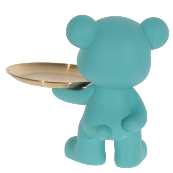 Фигурка декоративная "Медвежонок" с блюдом, L23 W23 H24 см