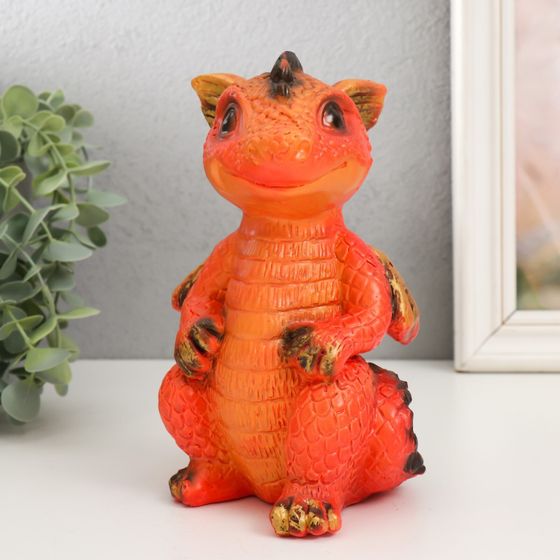 !Копилка "Дракончик" 18х10х10 см, оранжевый
