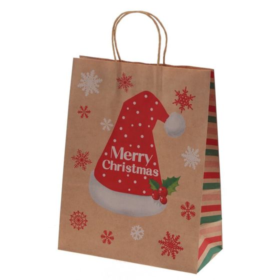 Пакет подарочный (бумага 120г/м2, блок микс 12шт), L21 W11 H27 см, 4в.