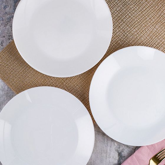 Тарелка обеденная ЛИЛИ БЕЛЫЙ 25см